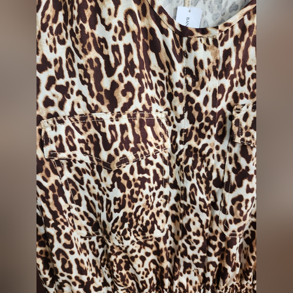 NWT Banana Republic Leopard Print Utility Romper Size 20 - Picture 8 of 13